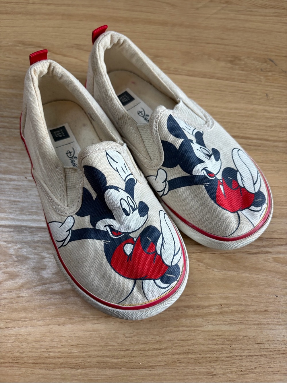 Baby GAP x Disney Mickey Mouse Canvas Slip On Shoes – Toddler Size 9